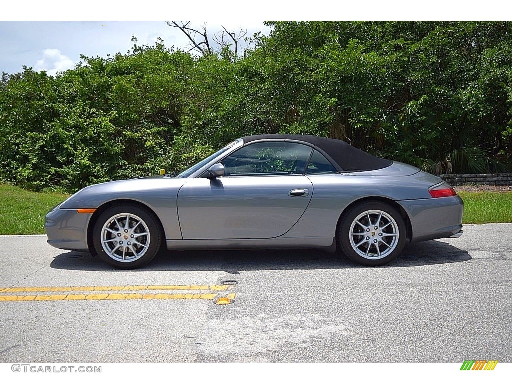 2003 911 Carrera Cabriolet - Seal Grey Metallic / Black photo #15