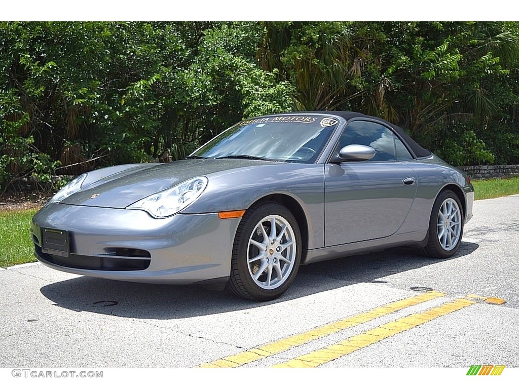 2003 911 Carrera Cabriolet - Seal Grey Metallic / Black photo #16