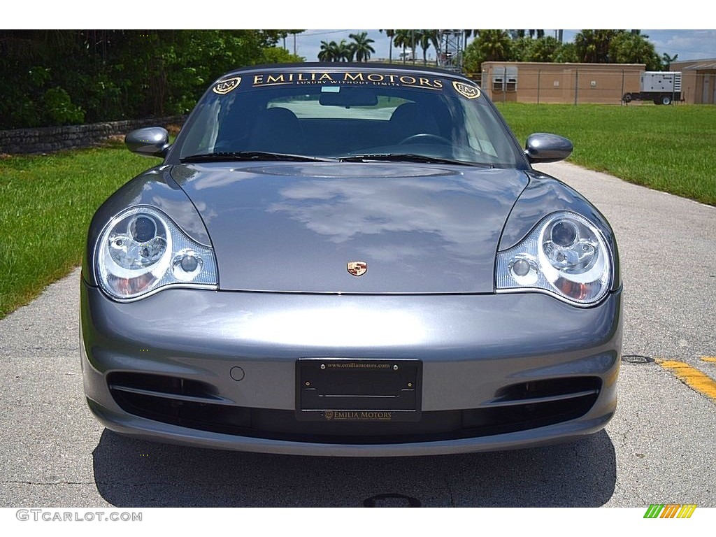 2003 911 Carrera Cabriolet - Seal Grey Metallic / Black photo #17