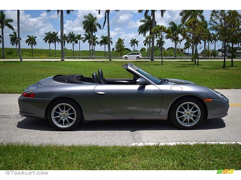 2003 911 Carrera Cabriolet - Seal Grey Metallic / Black photo #28