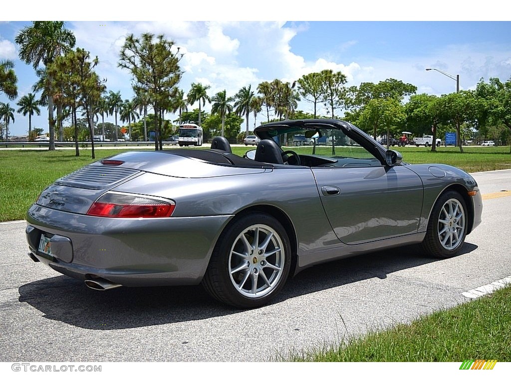 2003 911 Carrera Cabriolet - Seal Grey Metallic / Black photo #29
