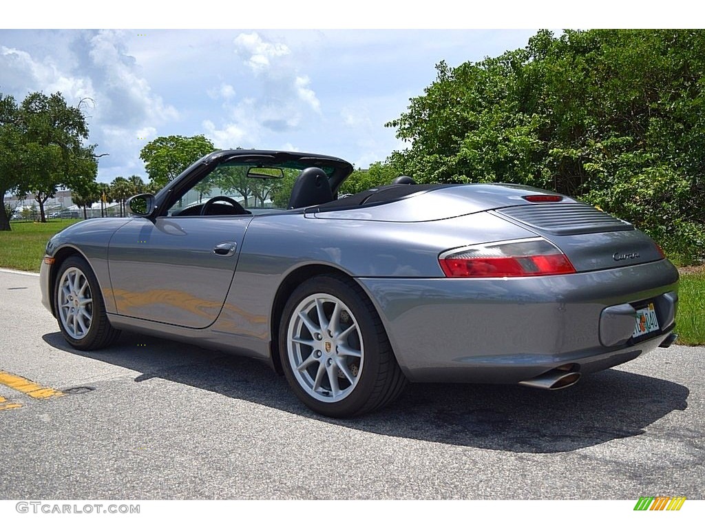 2003 911 Carrera Cabriolet - Seal Grey Metallic / Black photo #34