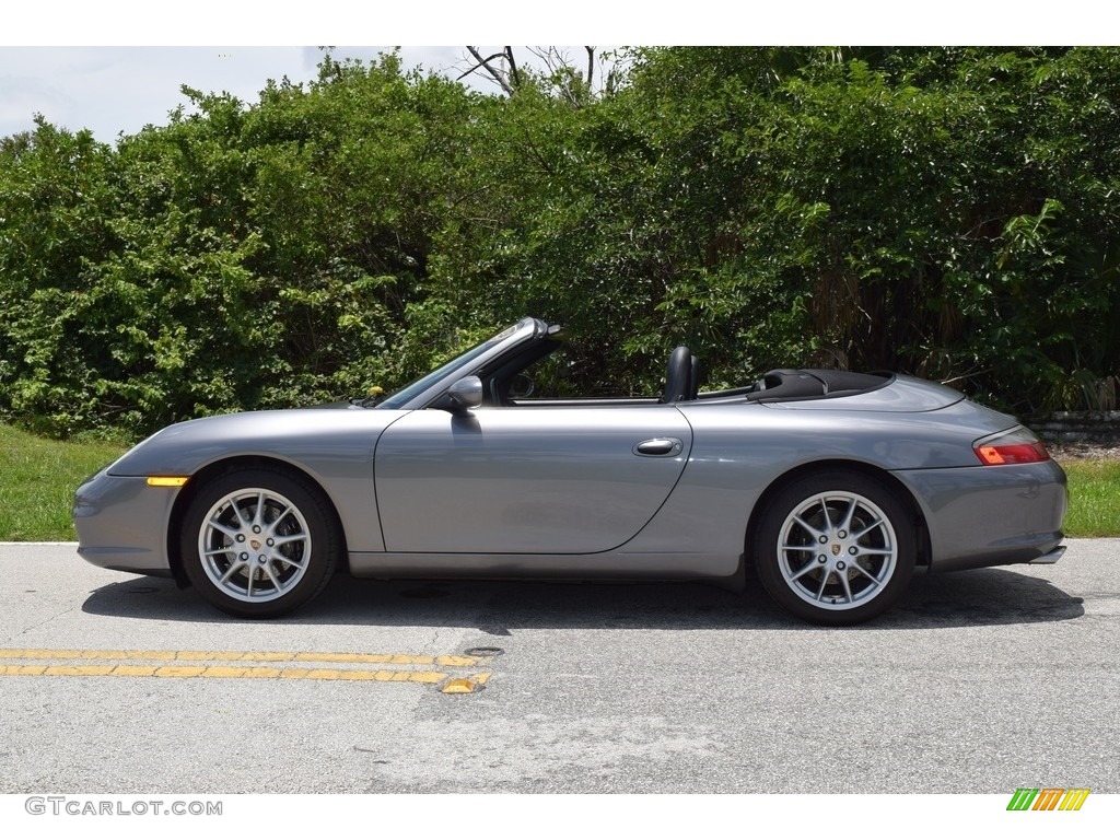 2003 911 Carrera Cabriolet - Seal Grey Metallic / Black photo #35