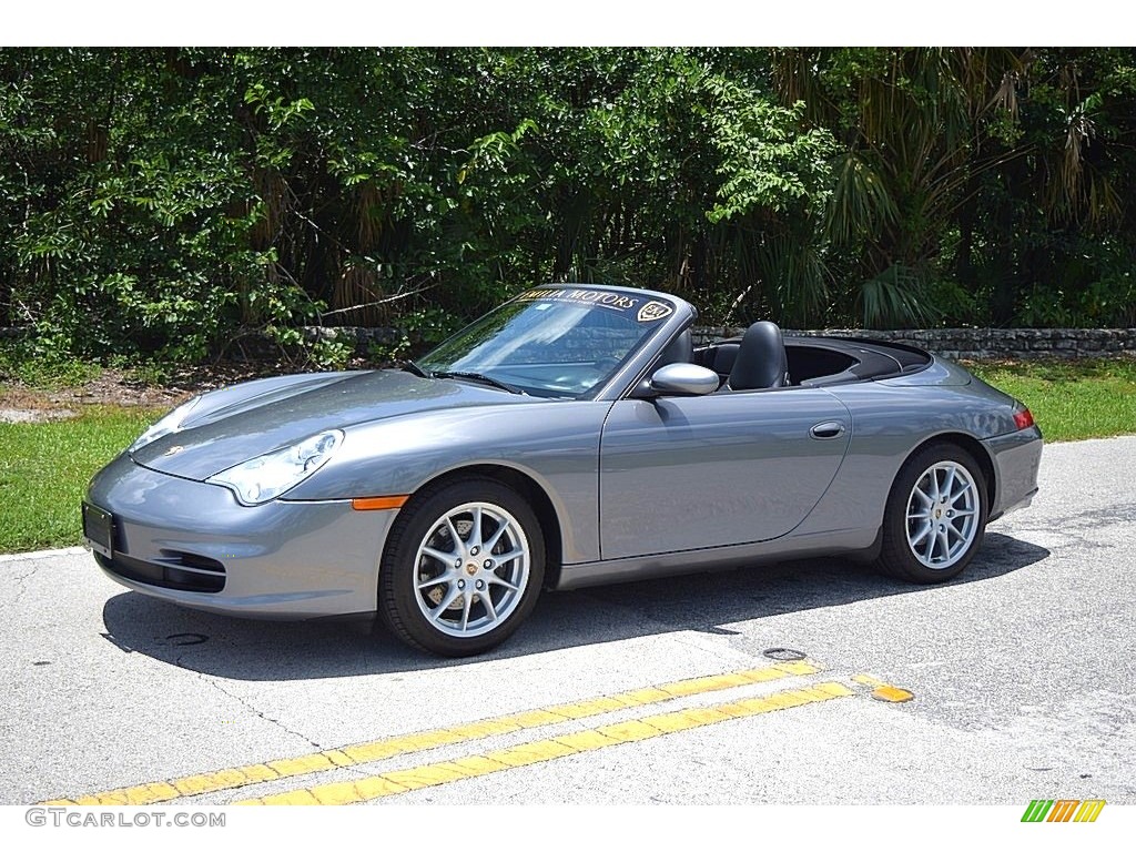 2003 911 Carrera Cabriolet - Seal Grey Metallic / Black photo #36