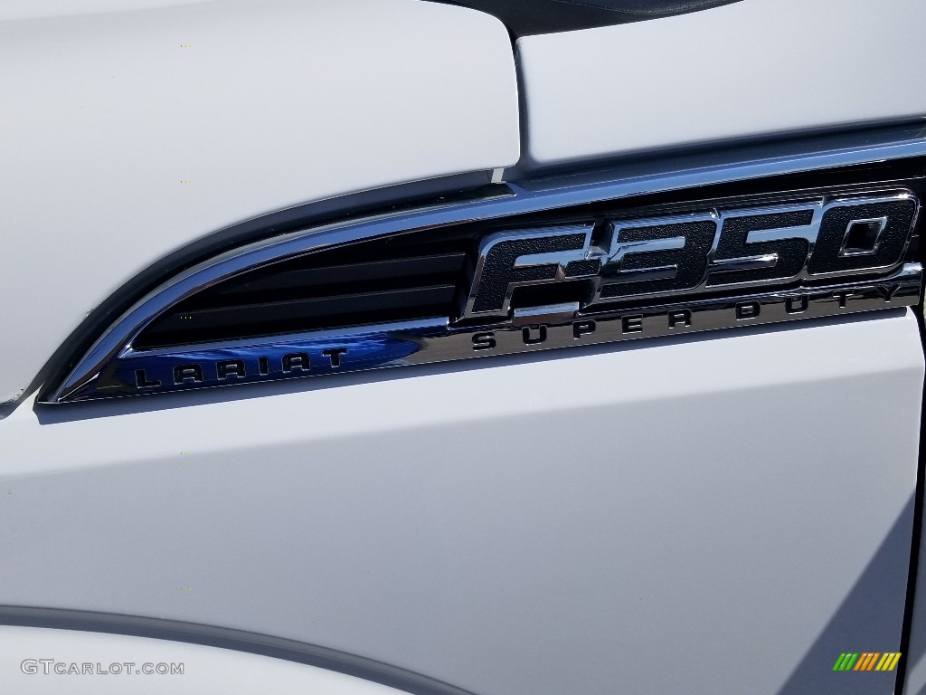 2014 F350 Super Duty Lariat Crew Cab 4x4 - Oxford White / Platinum Pecan Leather photo #8