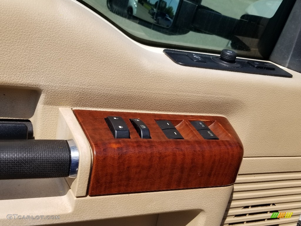 2014 F350 Super Duty Lariat Crew Cab 4x4 - Oxford White / Platinum Pecan Leather photo #16