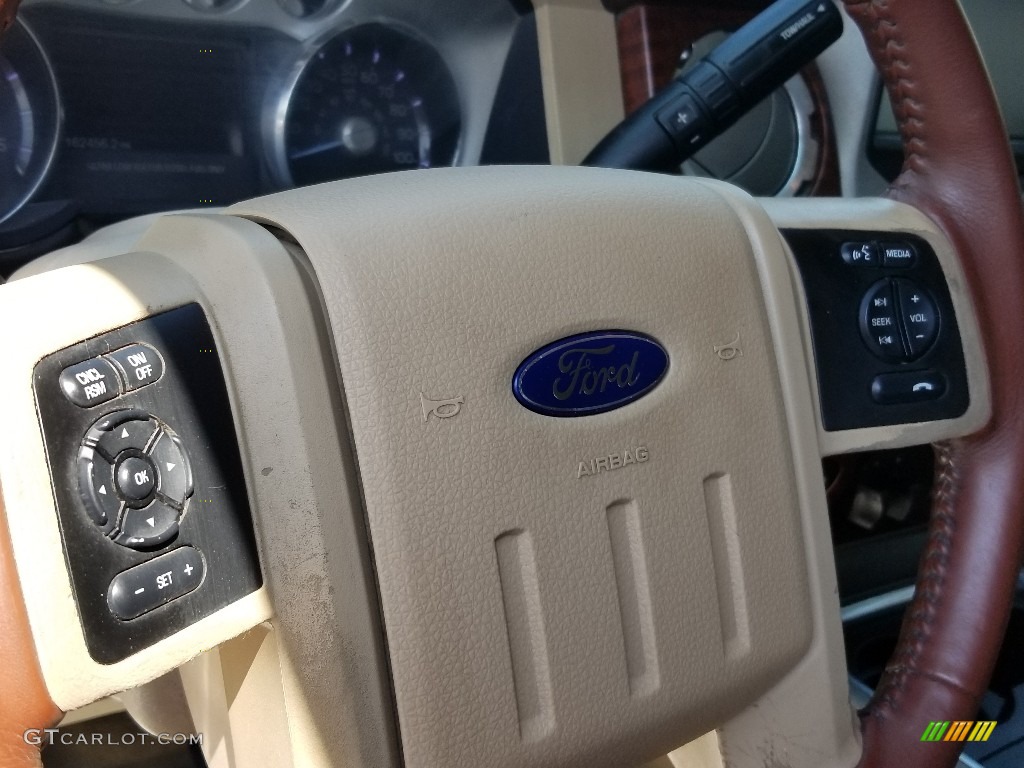 2014 F350 Super Duty Lariat Crew Cab 4x4 - Oxford White / Platinum Pecan Leather photo #18
