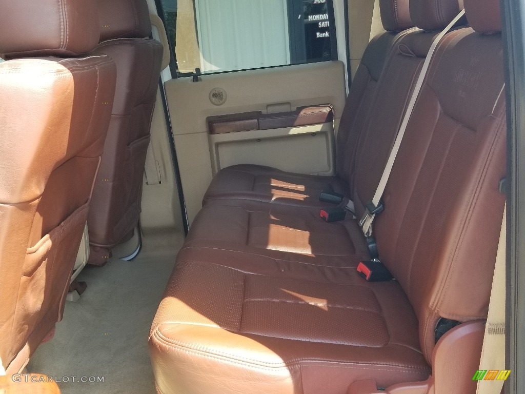 2014 F350 Super Duty Lariat Crew Cab 4x4 - Oxford White / Platinum Pecan Leather photo #22