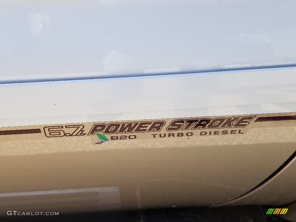 2014 F350 Super Duty Lariat Crew Cab 4x4 - Oxford White / Platinum Pecan Leather photo #30