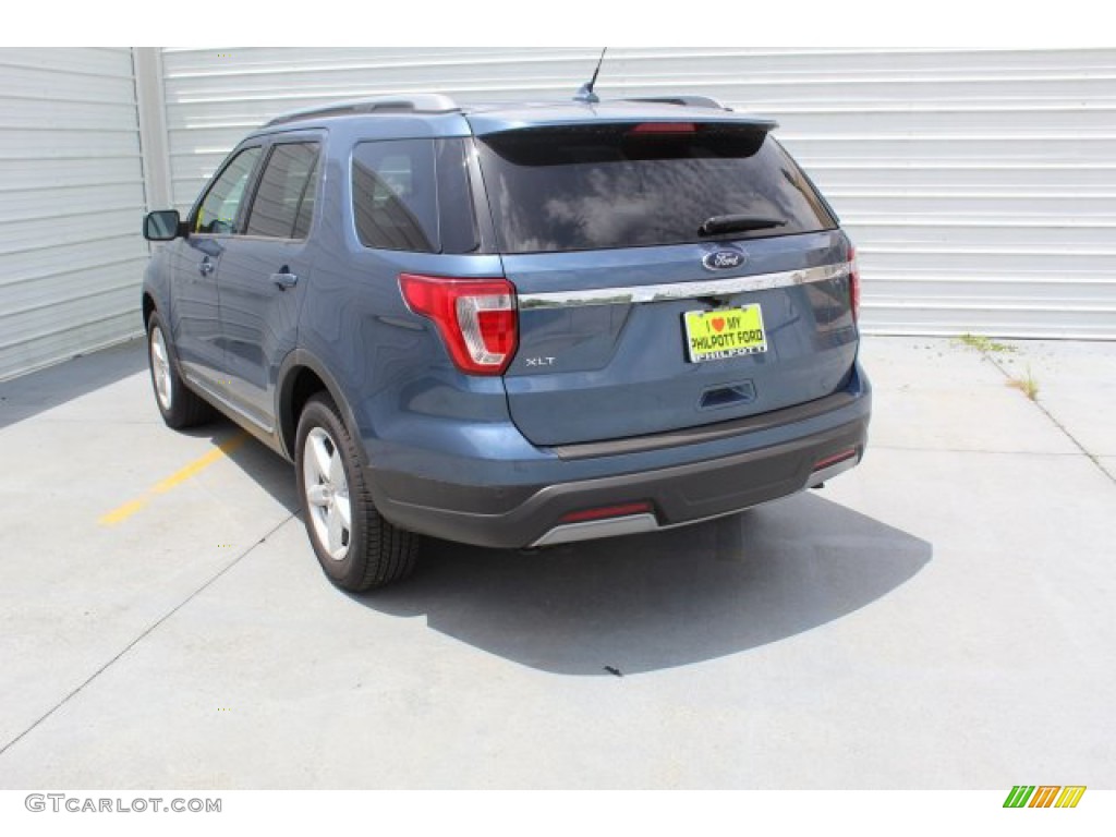 2019 Explorer XLT - Blue Metallic / Medium Black photo #6