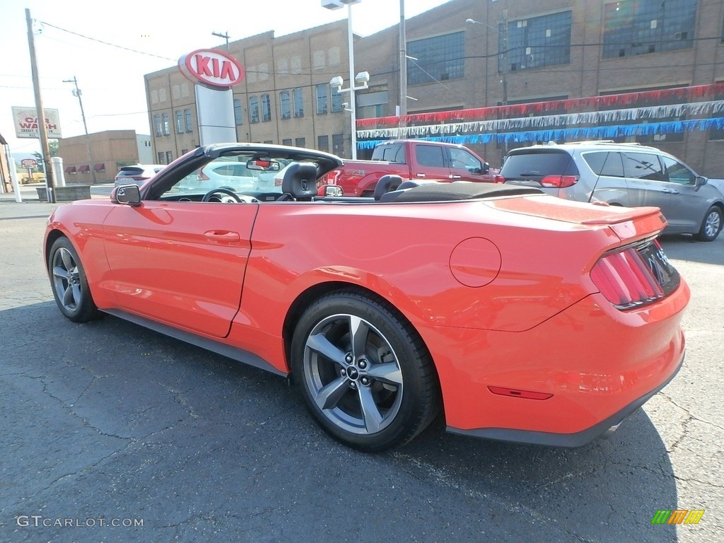 2016 Mustang EcoBoost Premium Convertible - Competition Orange / Ebony photo #4