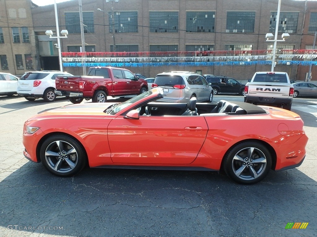 2016 Mustang EcoBoost Premium Convertible - Competition Orange / Ebony photo #5