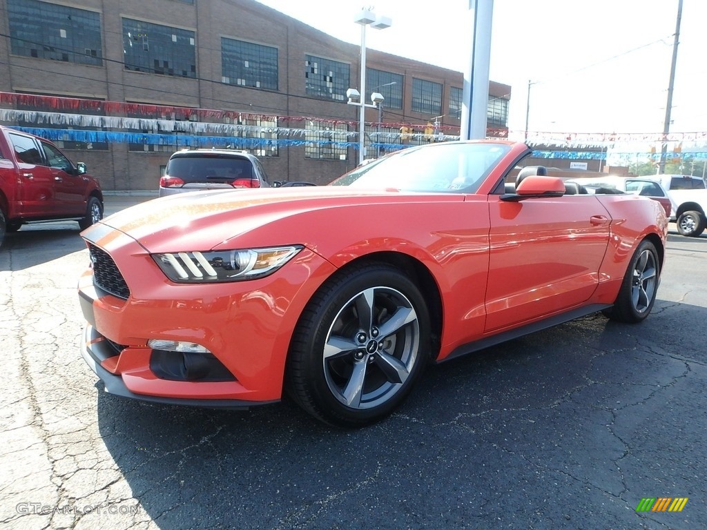 2016 Mustang EcoBoost Premium Convertible - Competition Orange / Ebony photo #6