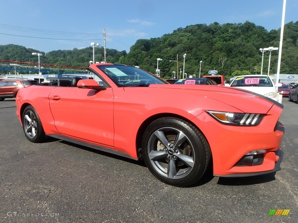 2016 Mustang EcoBoost Premium Convertible - Competition Orange / Ebony photo #9