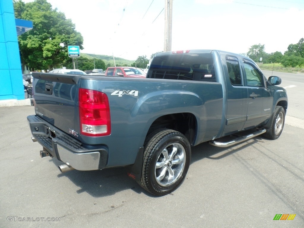 2010 Sierra 1500 SL Extended Cab 4x4 - Stealth Gray Metallic / Dark Titanium photo #6