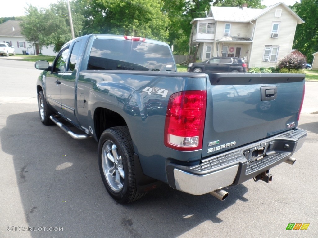 2010 Sierra 1500 SL Extended Cab 4x4 - Stealth Gray Metallic / Dark Titanium photo #8