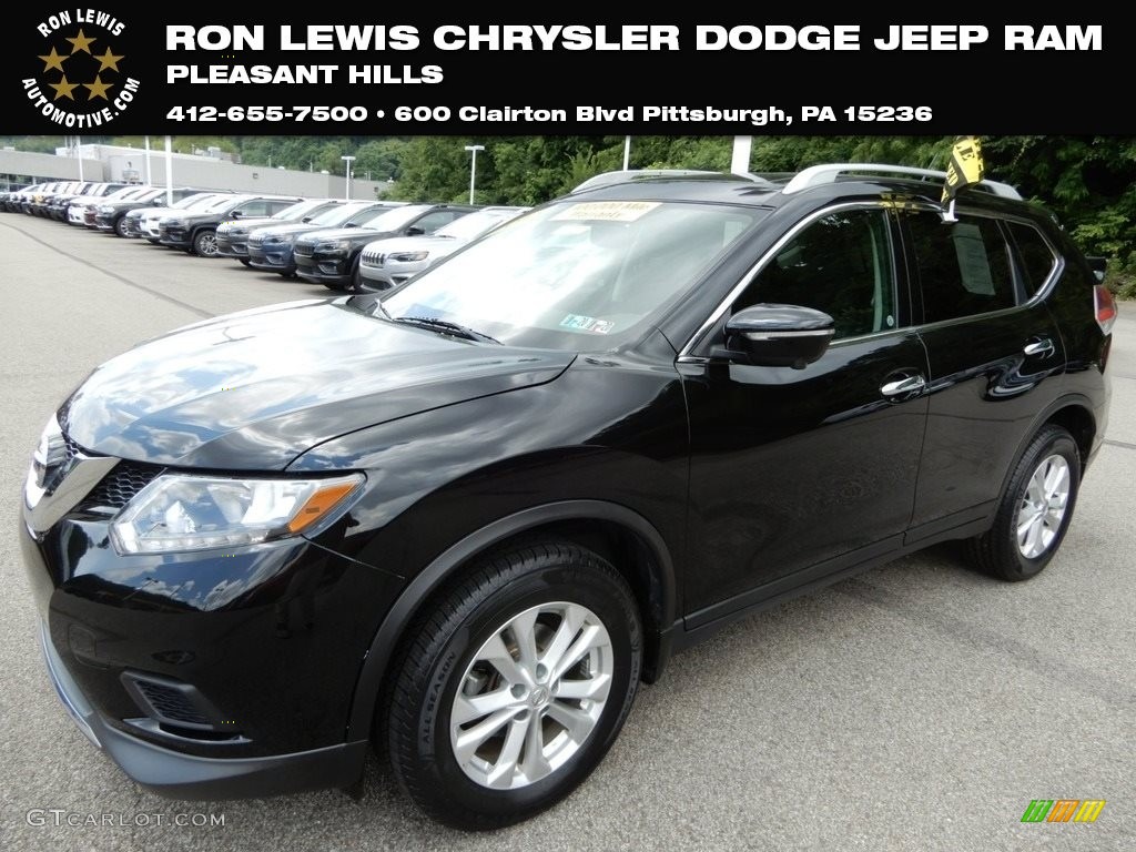 2015 Rogue SV AWD - Super Black / Charcoal photo #1