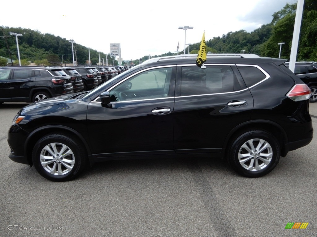 2015 Rogue SV AWD - Super Black / Charcoal photo #2