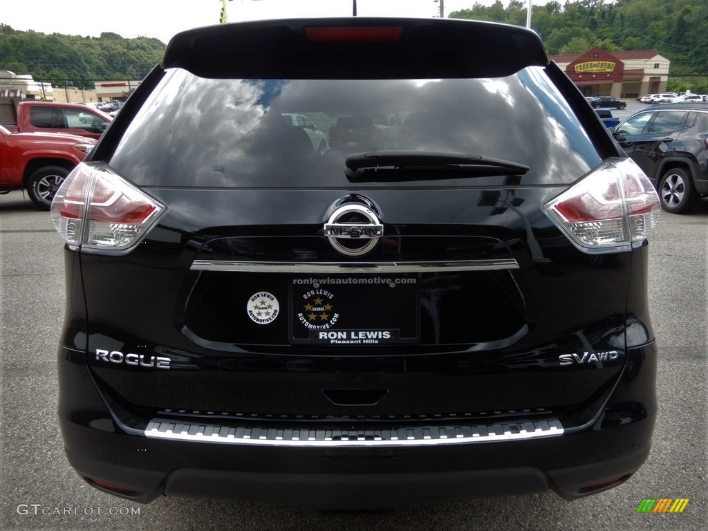 2015 Rogue SV AWD - Super Black / Charcoal photo #4