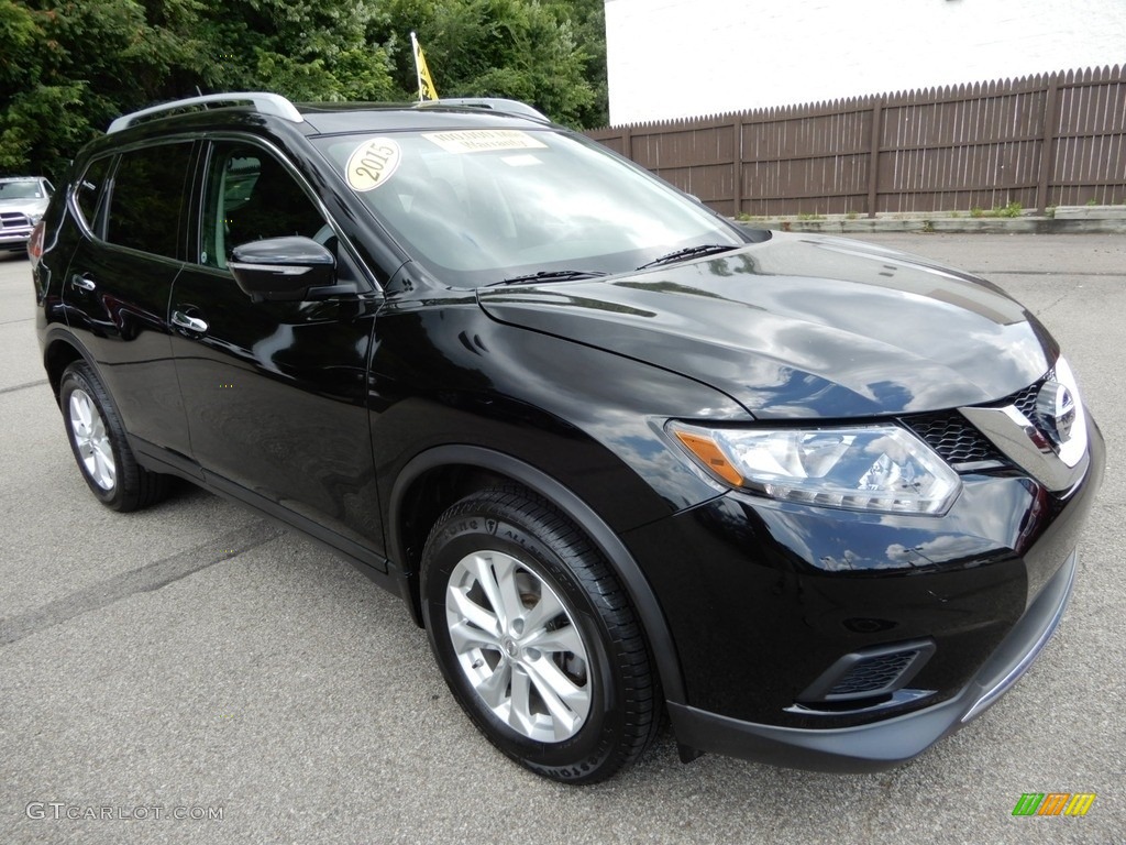 2015 Rogue SV AWD - Super Black / Charcoal photo #8