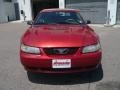 2001 Laser Red Metallic Ford Mustang V6 Convertible  photo #2