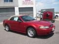 2001 Laser Red Metallic Ford Mustang V6 Convertible  photo #3