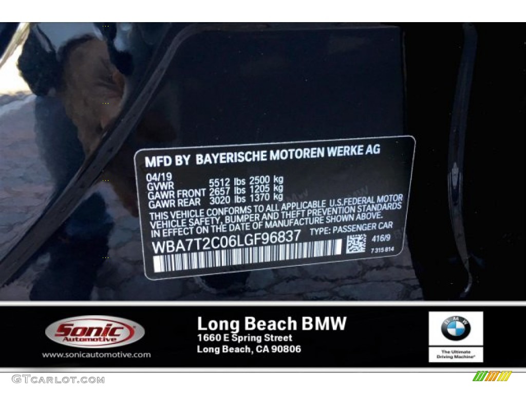 2020 7 Series 740i Sedan - Carbon Black Metallic / Black photo #11