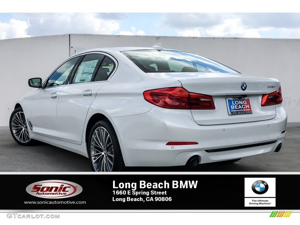 2019 5 Series 530i Sedan - Mineral White Metallic / Cognac photo #2
