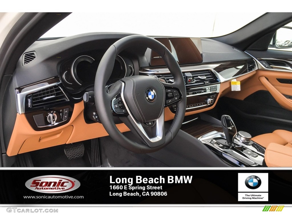 2019 5 Series 530i Sedan - Mineral White Metallic / Cognac photo #4