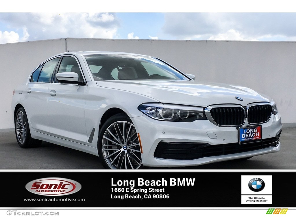 2019 5 Series 530i Sedan - Mineral White Metallic / Cognac photo #10