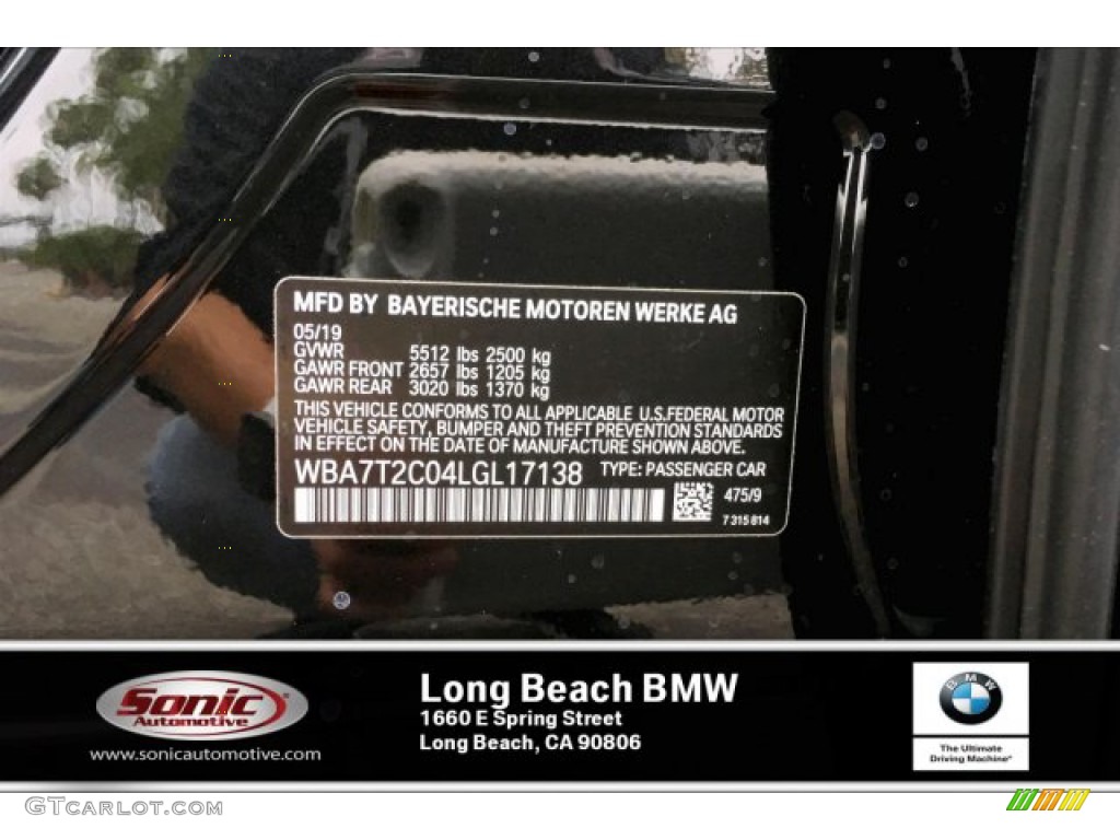 2020 7 Series 740i Sedan - Black Sapphire Metallic / Black photo #11