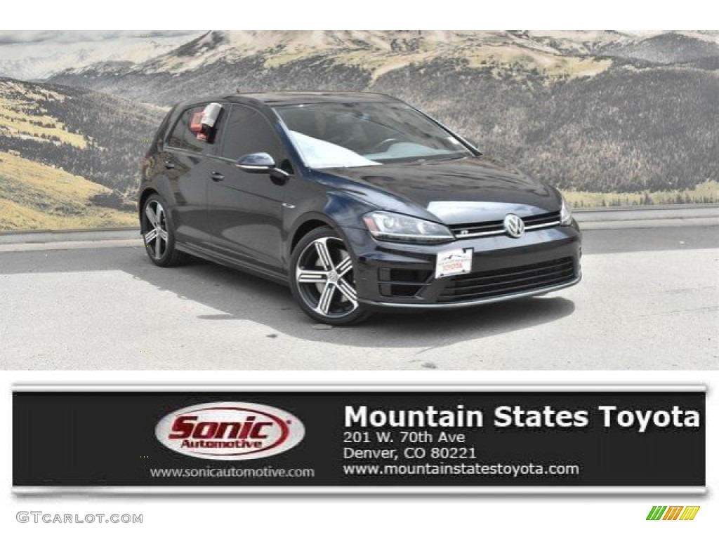 2016 Golf R 4Motion - Deep Black Pearl / Black photo #1