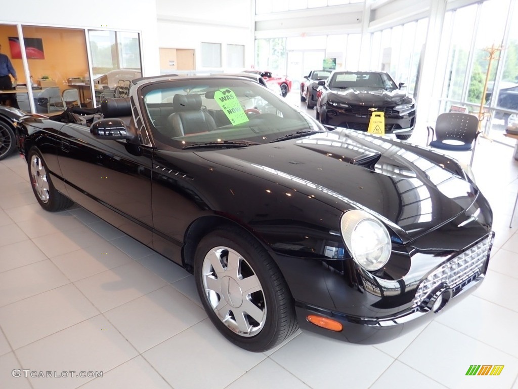 2002 Thunderbird Premium Roadster - Evening Black / Midnight Black photo #6