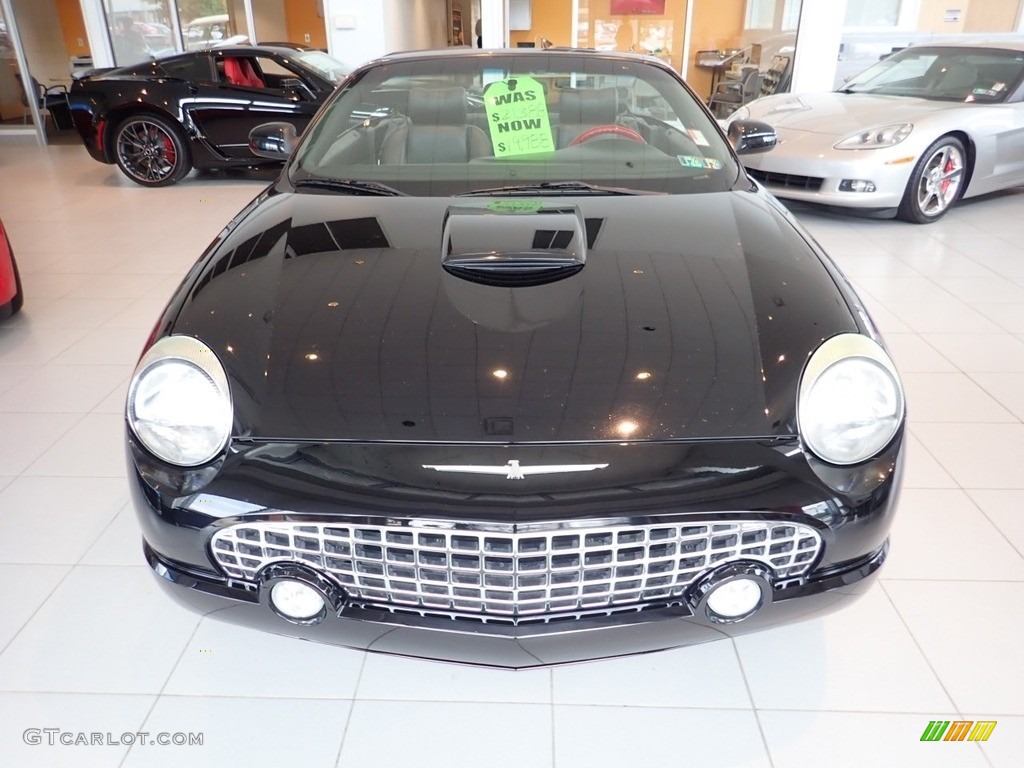 2002 Thunderbird Premium Roadster - Evening Black / Midnight Black photo #7