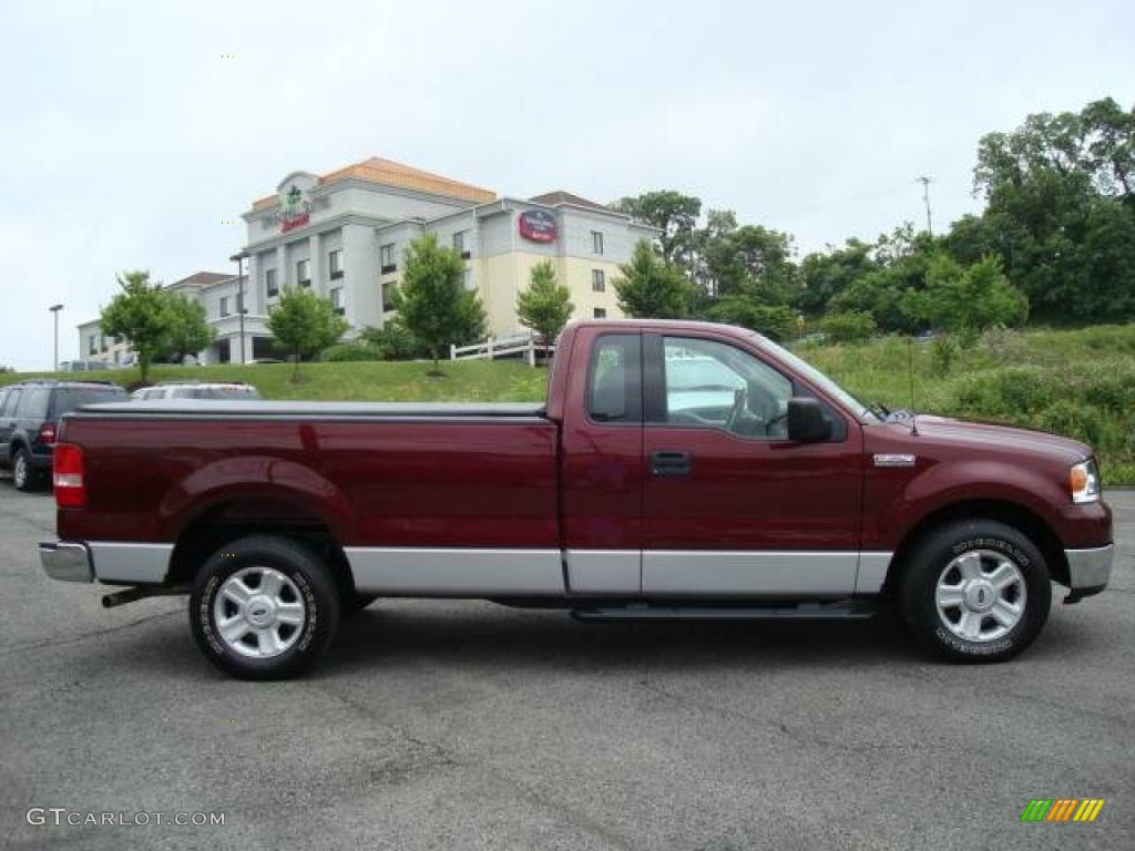 2004 F150 XLT Regular Cab - Dark Toreador Red Metallic / Dark Flint photo #2