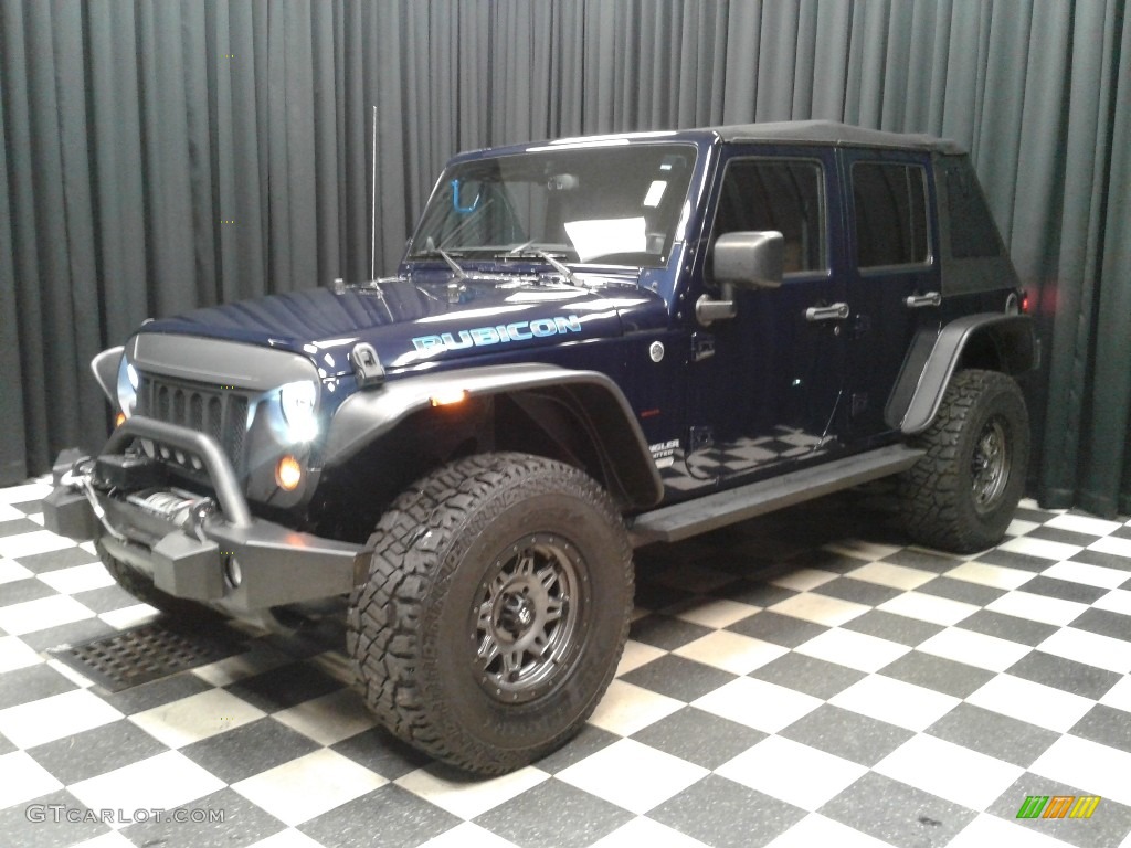 2013 Wrangler Unlimited Rubicon 4x4 - True Blue Pearl / Black/Dark Saddle photo #2