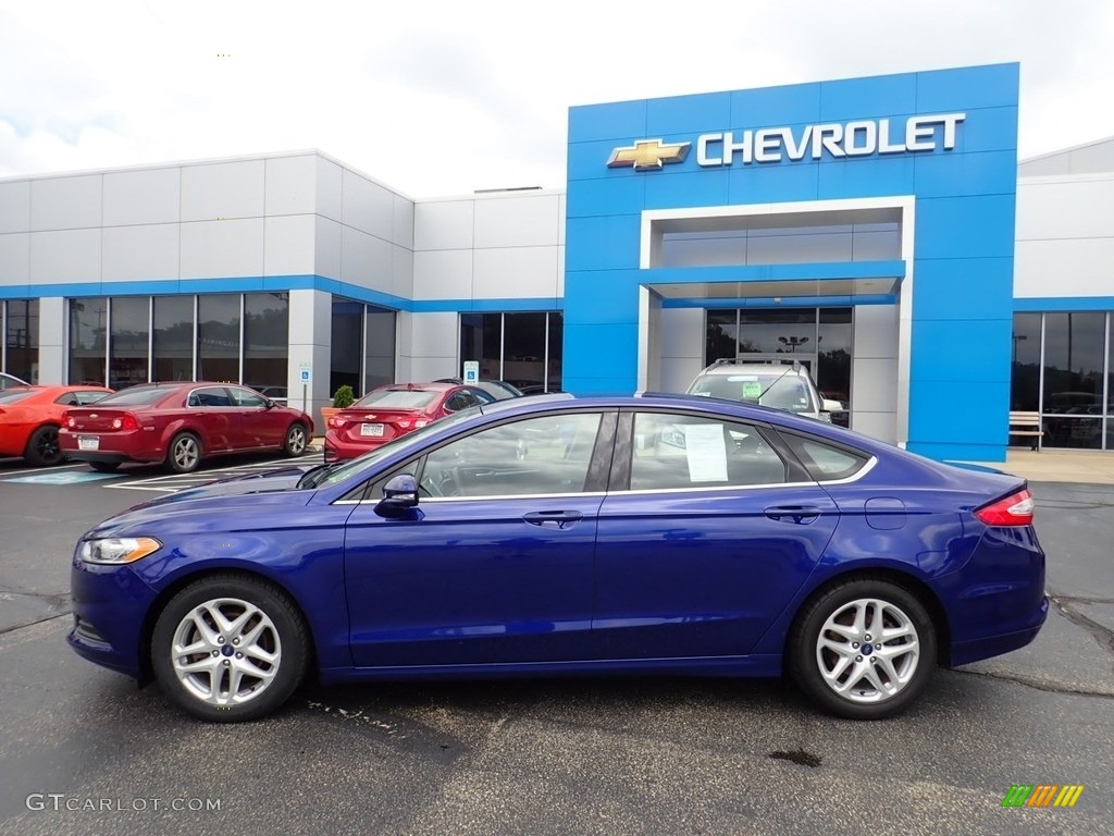 2015 Fusion SE - Deep Impact Blue Metallic / Charcoal Black photo #3