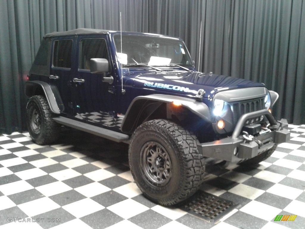2013 Wrangler Unlimited Rubicon 4x4 - True Blue Pearl / Black/Dark Saddle photo #5