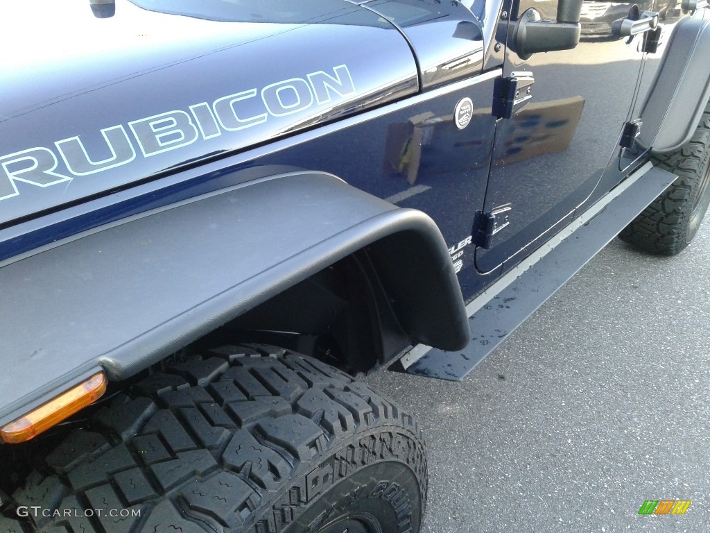2013 Wrangler Unlimited Rubicon 4x4 - True Blue Pearl / Black/Dark Saddle photo #31
