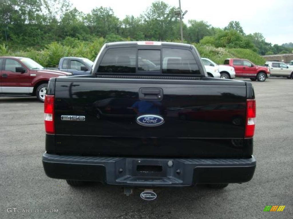 2004 F150 STX SuperCab - Black / Medium/Dark Flint photo #4