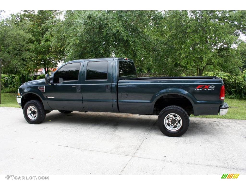 2004 F350 Super Duty FX4 Crew Cab 4x4 - Dark Green Satin / Medium Flint photo #6