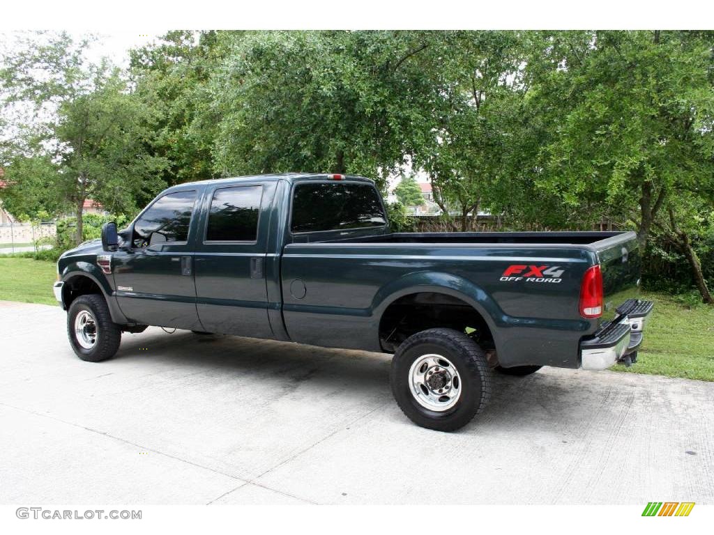 2004 F350 Super Duty FX4 Crew Cab 4x4 - Dark Green Satin / Medium Flint photo #7