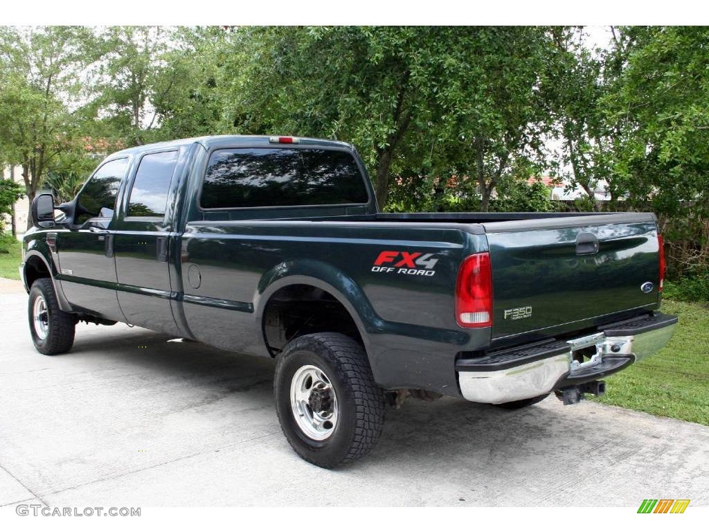 2004 F350 Super Duty FX4 Crew Cab 4x4 - Dark Green Satin / Medium Flint photo #9