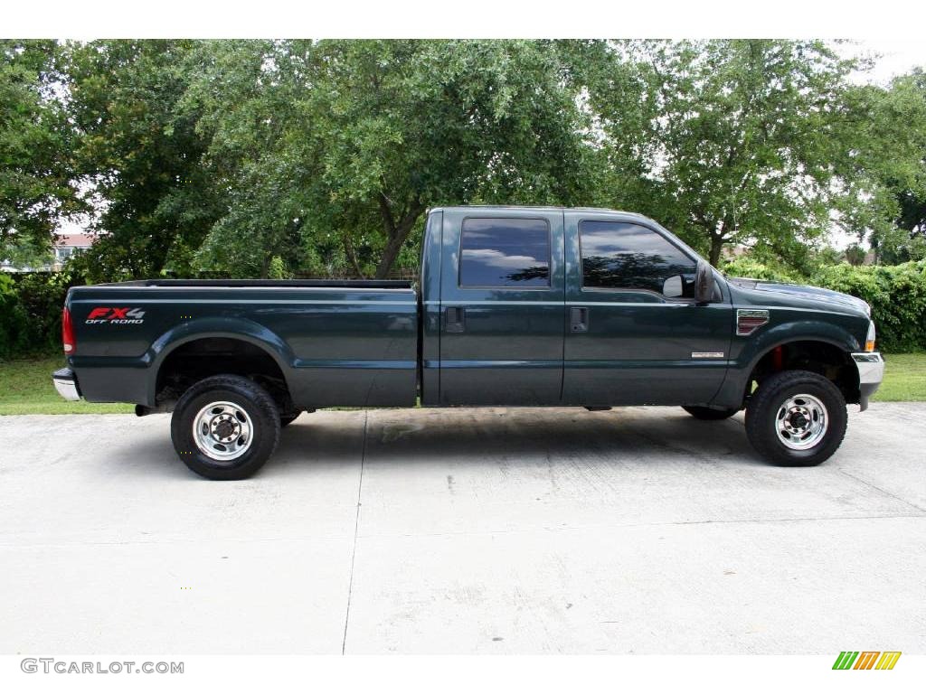 2004 F350 Super Duty FX4 Crew Cab 4x4 - Dark Green Satin / Medium Flint photo #15