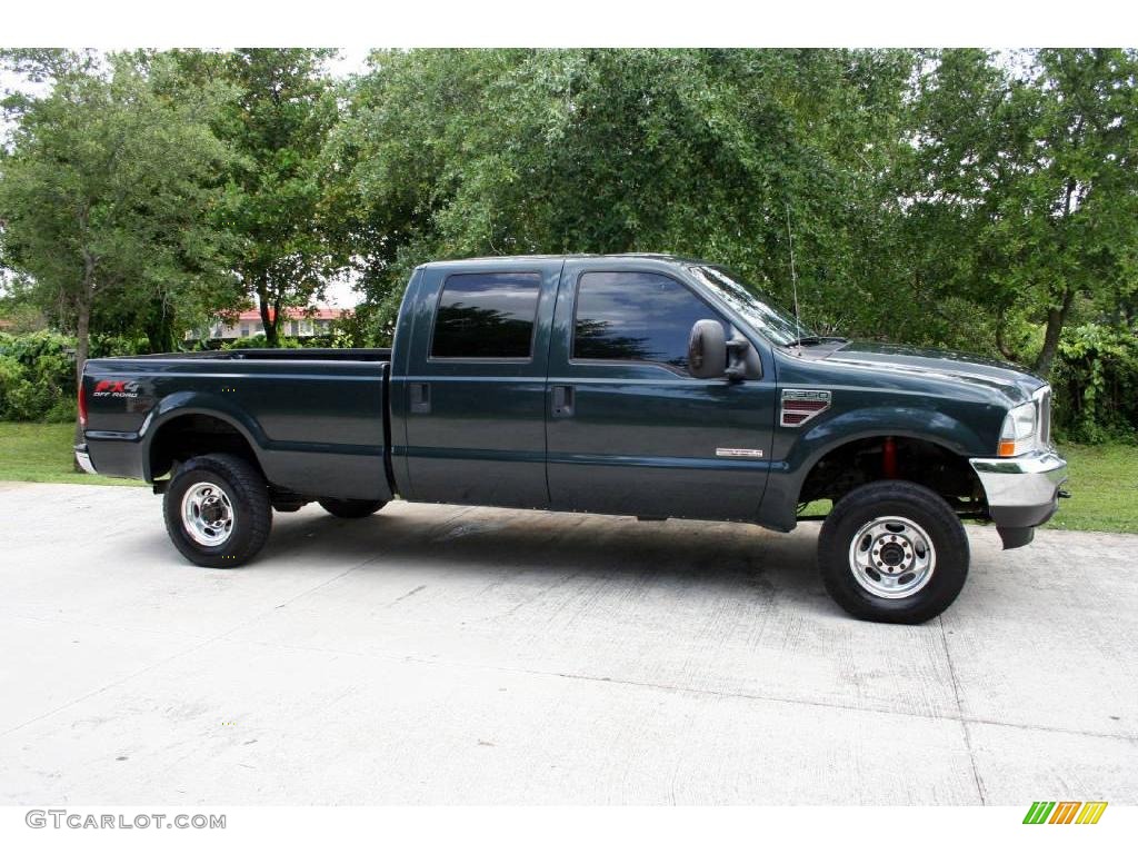 2004 F350 Super Duty FX4 Crew Cab 4x4 - Dark Green Satin / Medium Flint photo #17