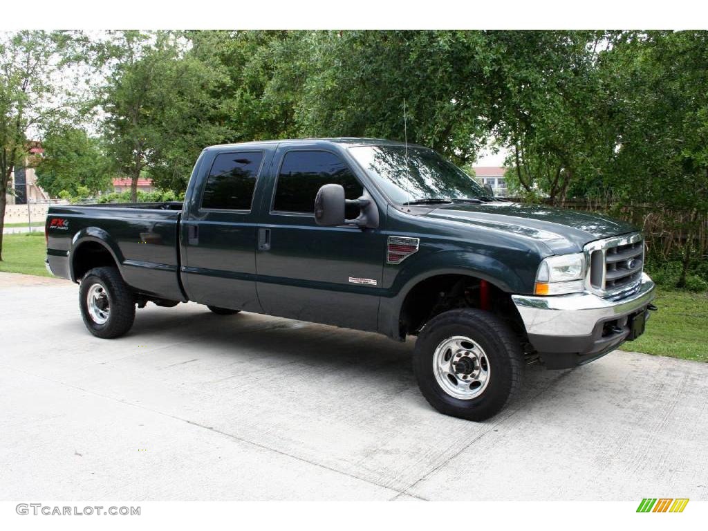 2004 F350 Super Duty FX4 Crew Cab 4x4 - Dark Green Satin / Medium Flint photo #18