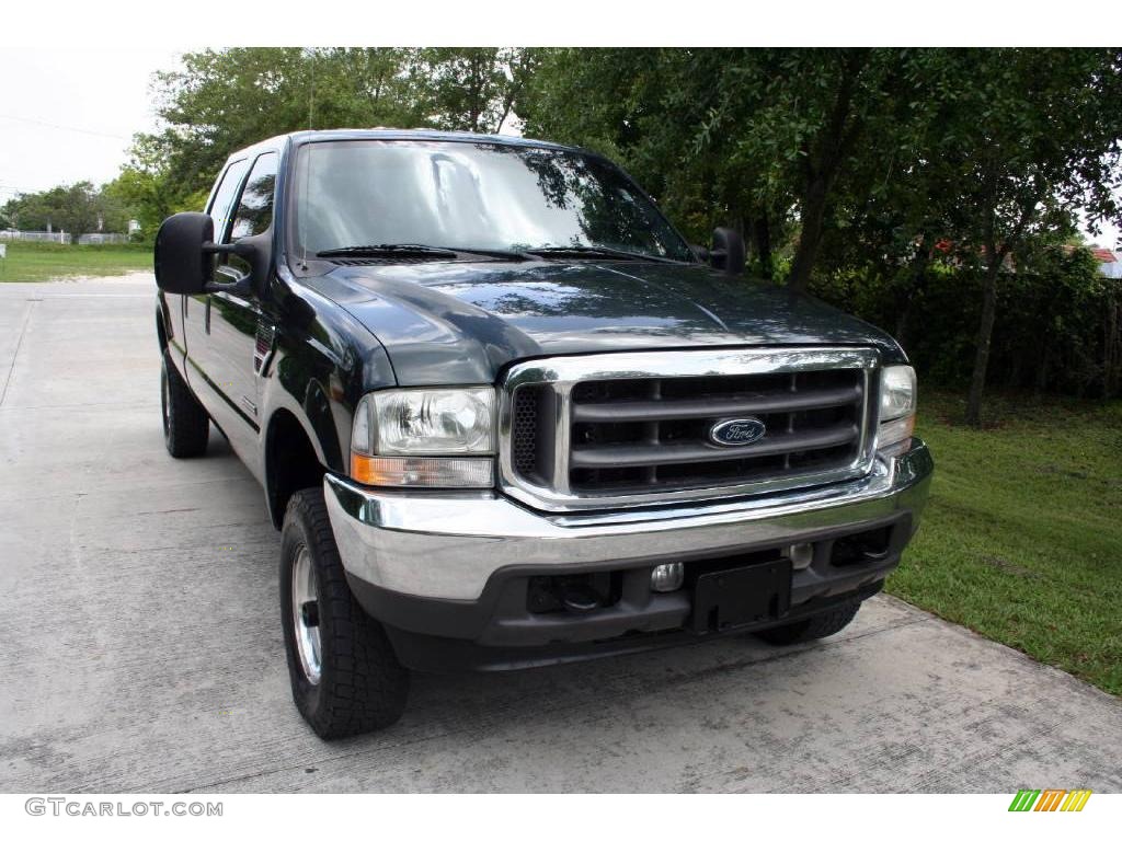 2004 F350 Super Duty FX4 Crew Cab 4x4 - Dark Green Satin / Medium Flint photo #20