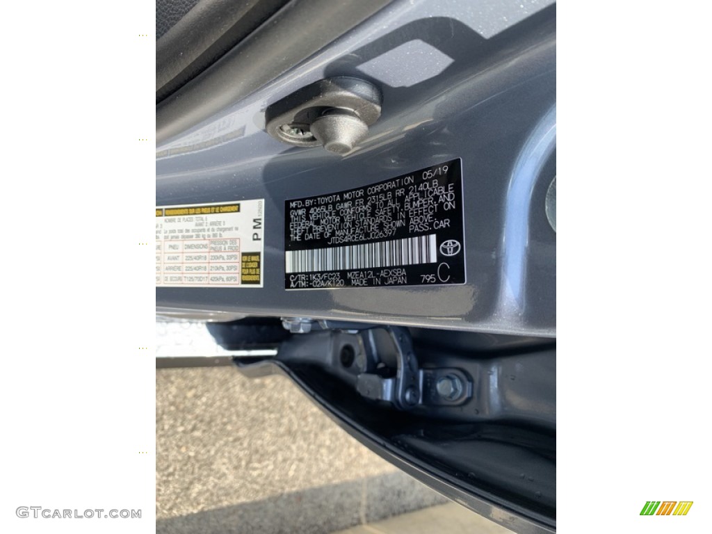 2020 Corolla SE - Celestite Gray Metallic / Light Gray photo #14