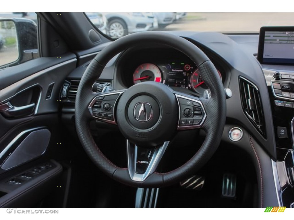 2020 Acura RDX A-Spec Red Steering Wheel Photo #134208643