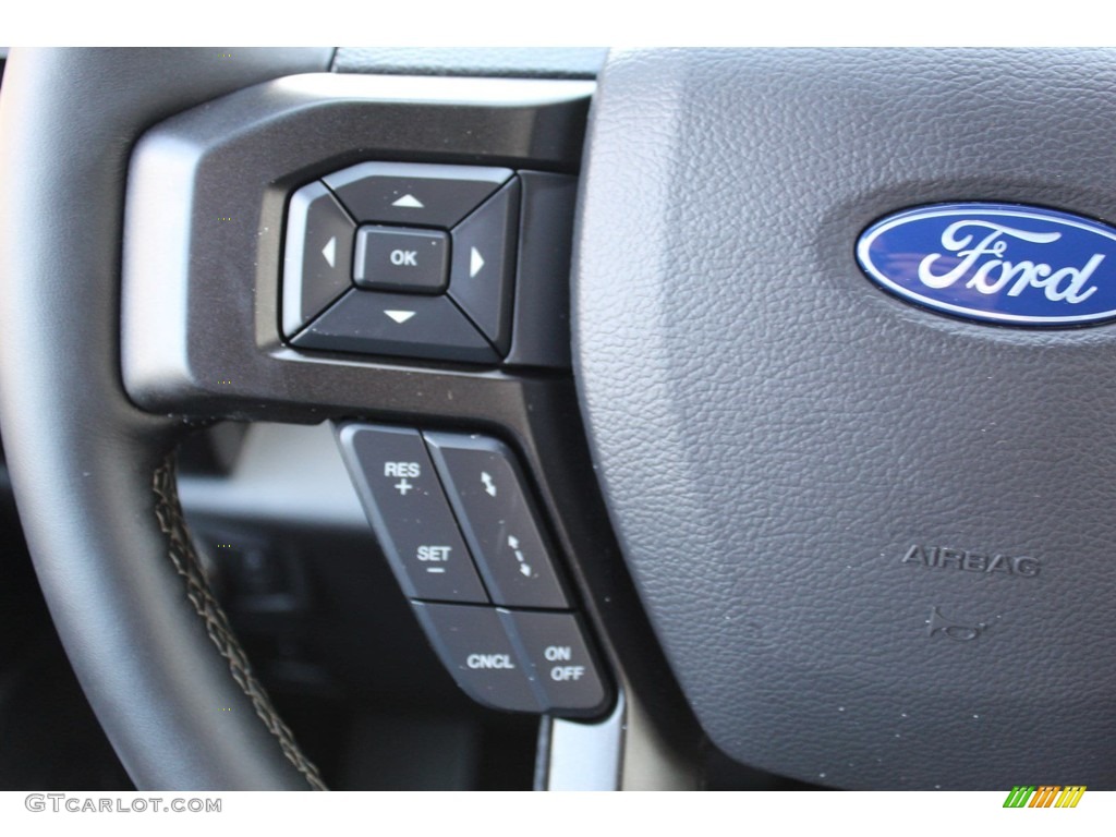2019 Ford Expedition Limited Ebony Steering Wheel Photo #134210406